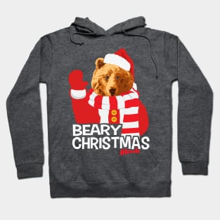 Beary Christmas Funny Santa Claus Bear Hoodie